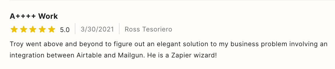 Troy Tessalone | Automation Ace - 5 ⭐ Review